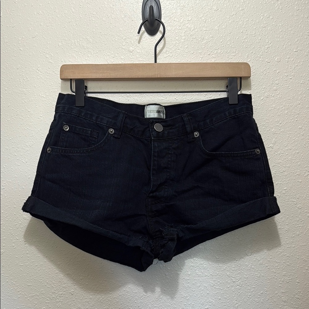 Amuse Society Dark Denim Jean Shorts, Size 26